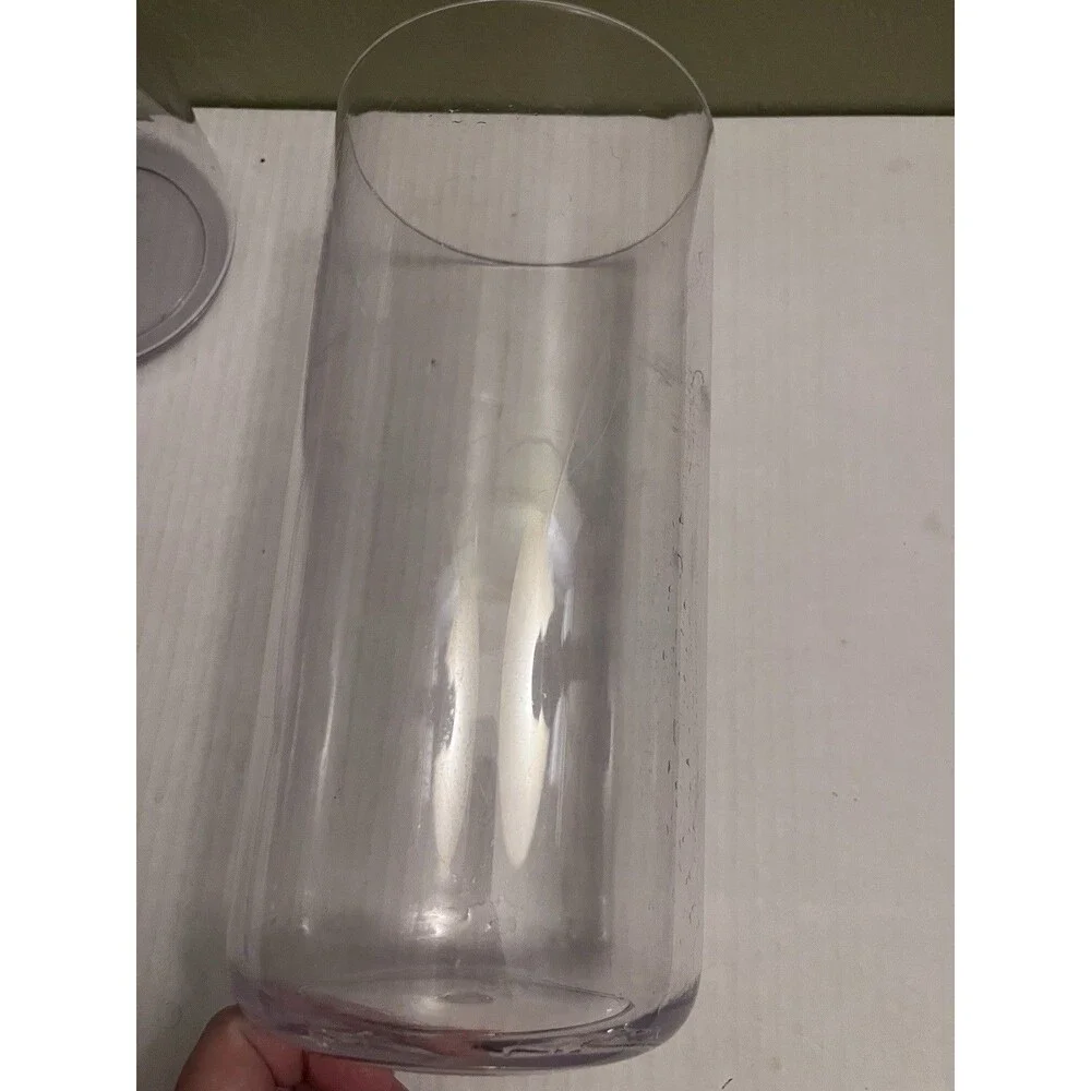 Two Clear FoodSaver Snail Vacuum Seal Canisters Containers Tall Short Extra Lid